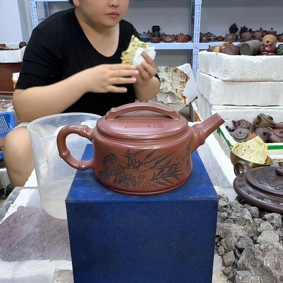 茶壶紫砂宜兴紫砂壶瑕疵