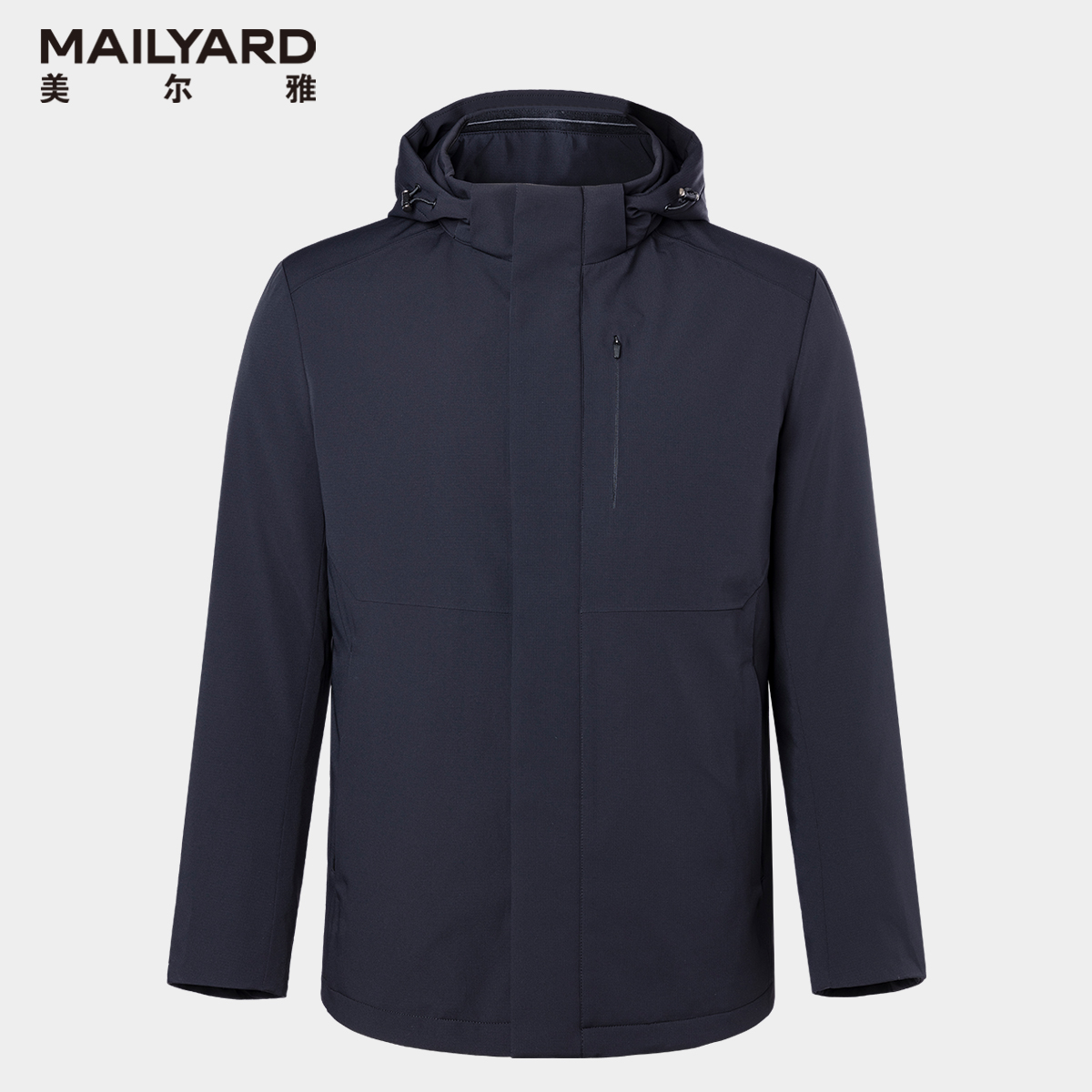 MAILYARD/美尔雅商务休闲时尚可拆卸帽白鹅绒保暖羽绒服 007W