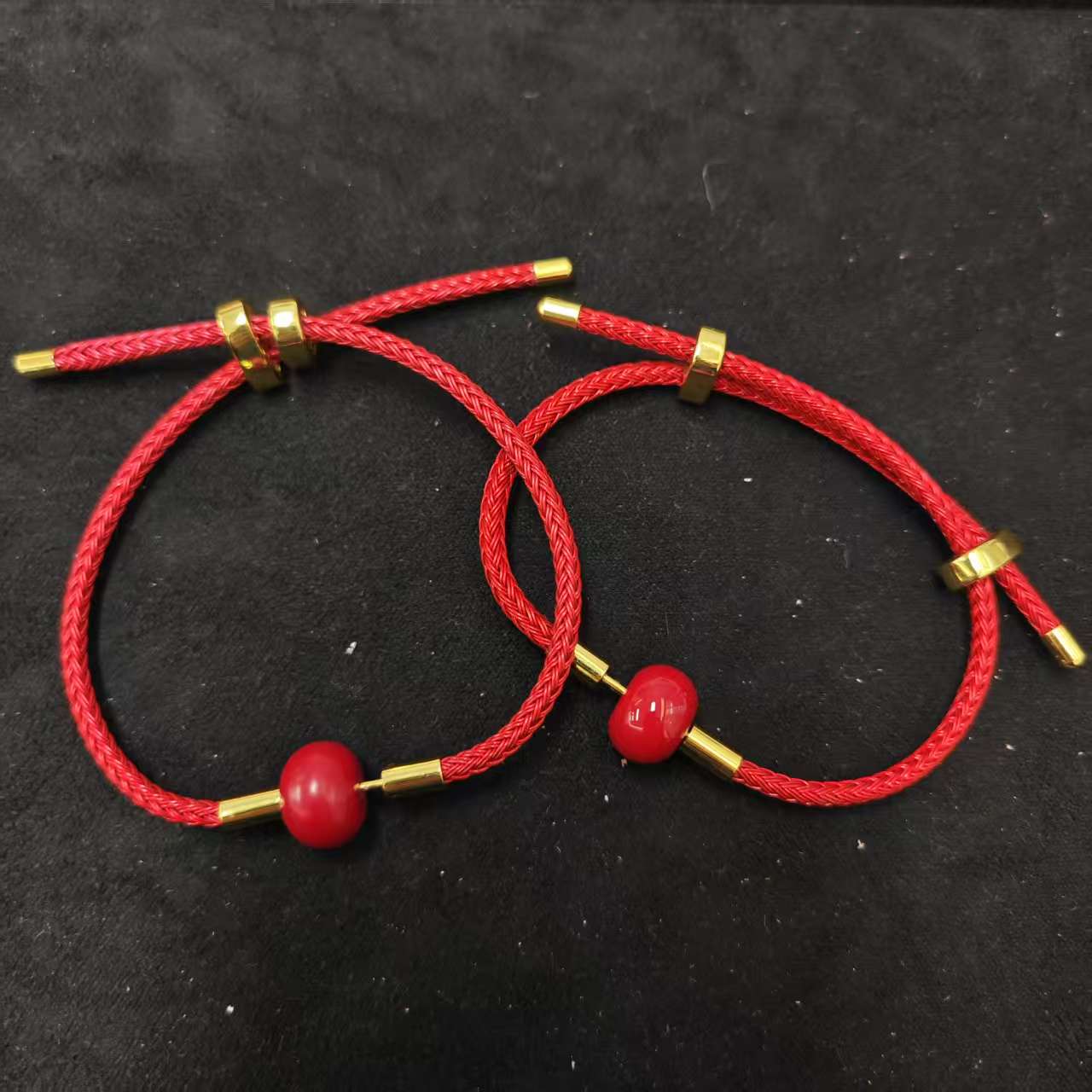 手链 深红阿卡圆珠手绳*（多样性发一件）