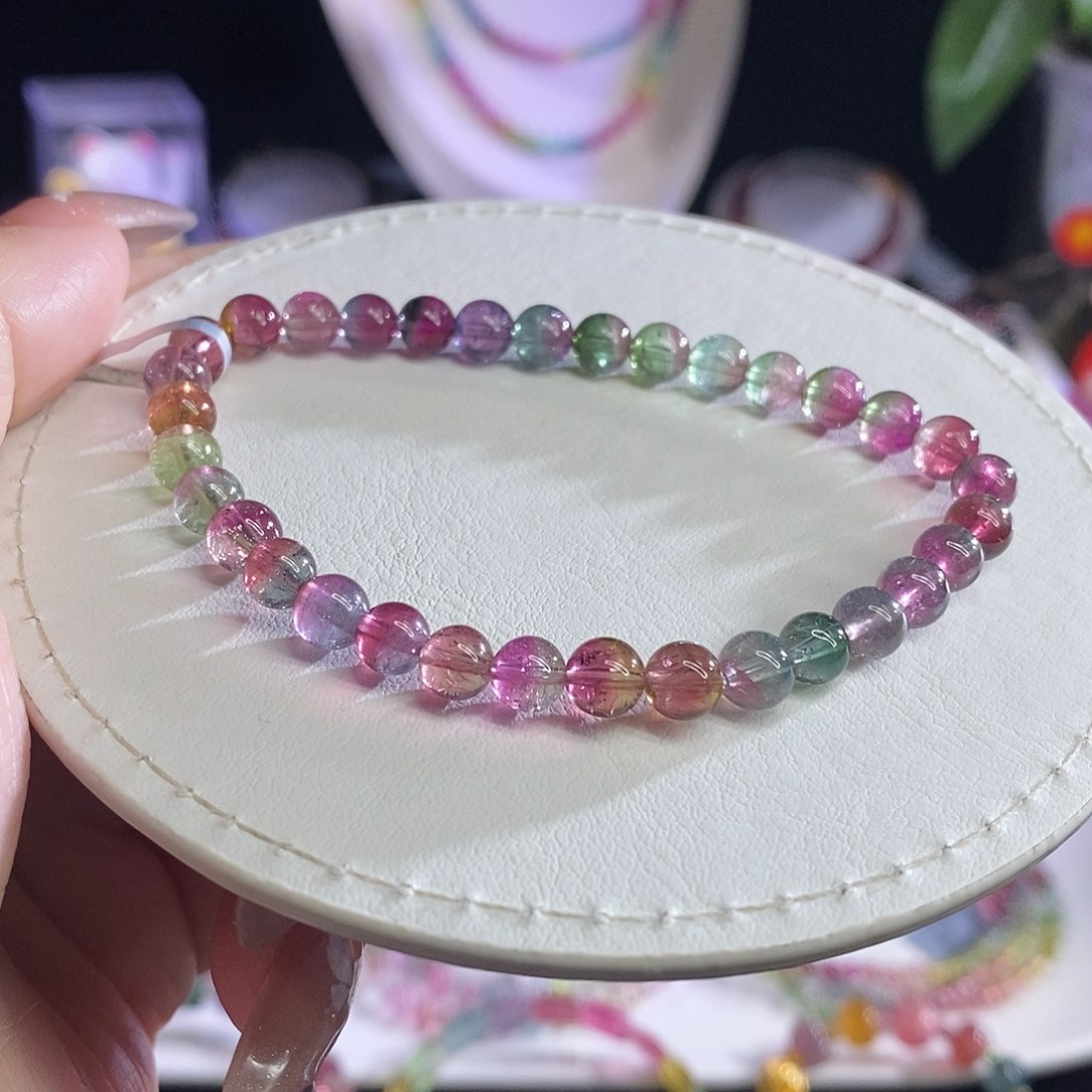 未镶嵌手链碧玺西瓜