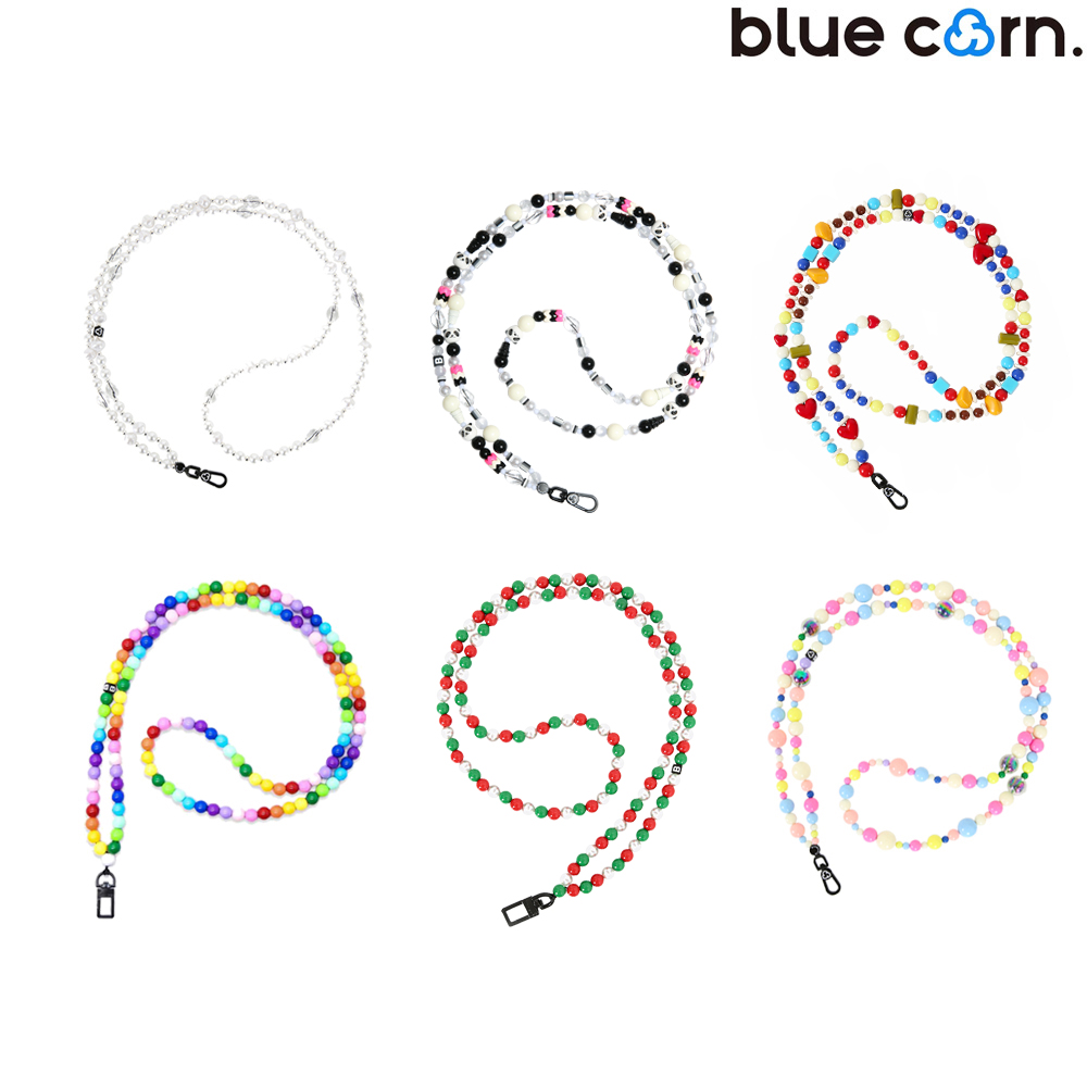 Bluecorn伊亚伊原创彩虹串珠时尚斜挎通用手机挂绳