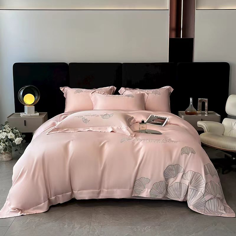 水洗天丝工艺刺绣四件套