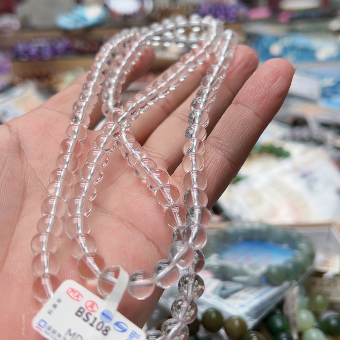 未镶嵌手链水晶S****诺白水晶108