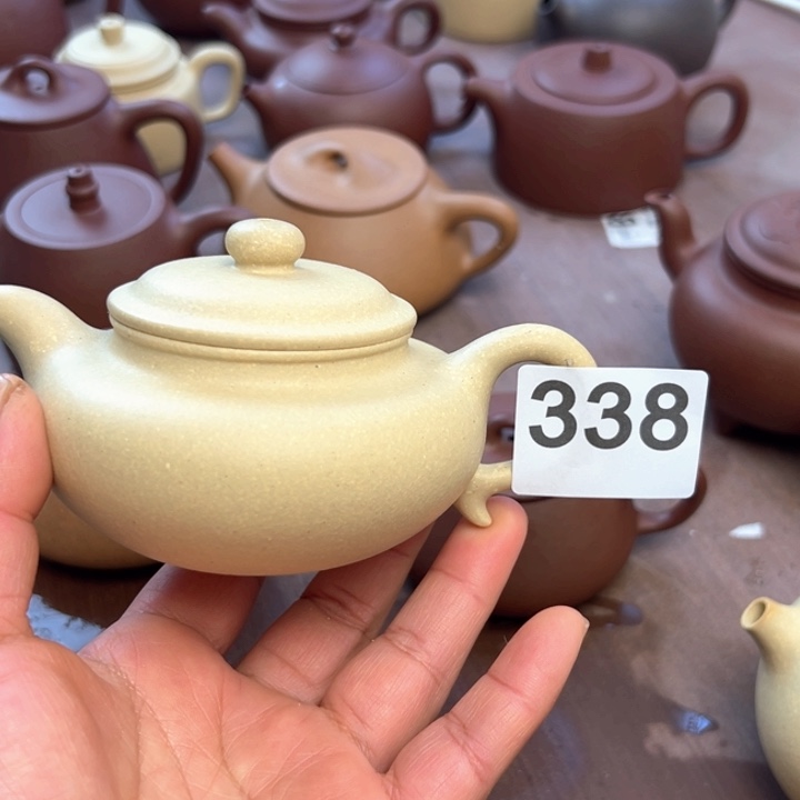 紫砂茶壶本绿半手工220cc