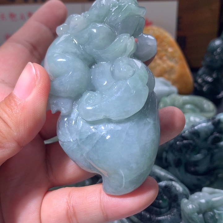 翡翠未镶嵌颈饰保真天然A货翡翠