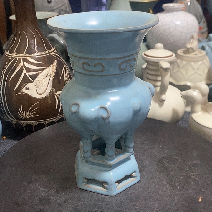 摆件汝窑三羊尊111