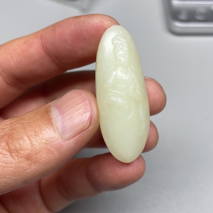 和田玉吊坠(不含链)未镶嵌反*向