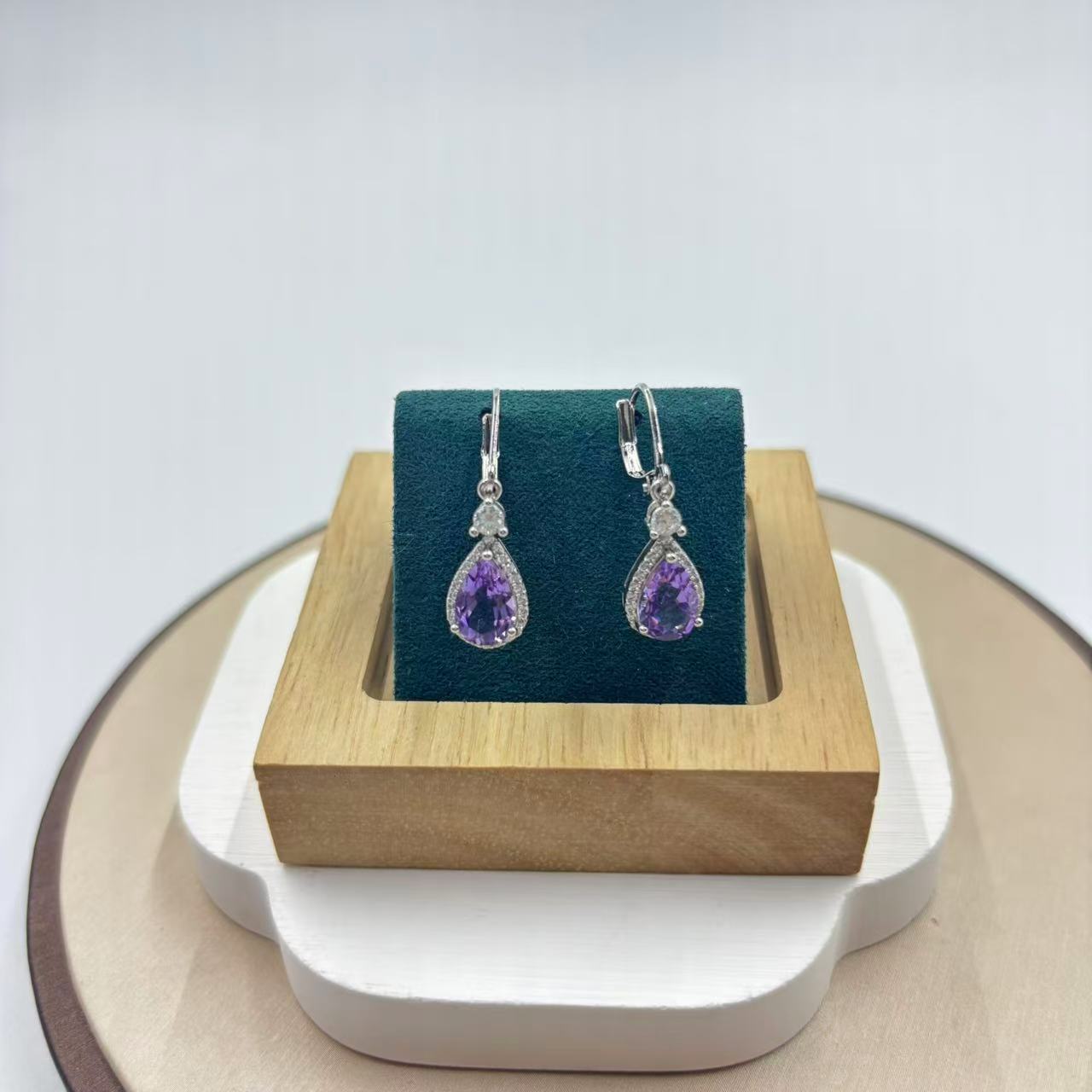 【粉丝专属】天然九紫离火紫水晶耳饰 TRSJ020