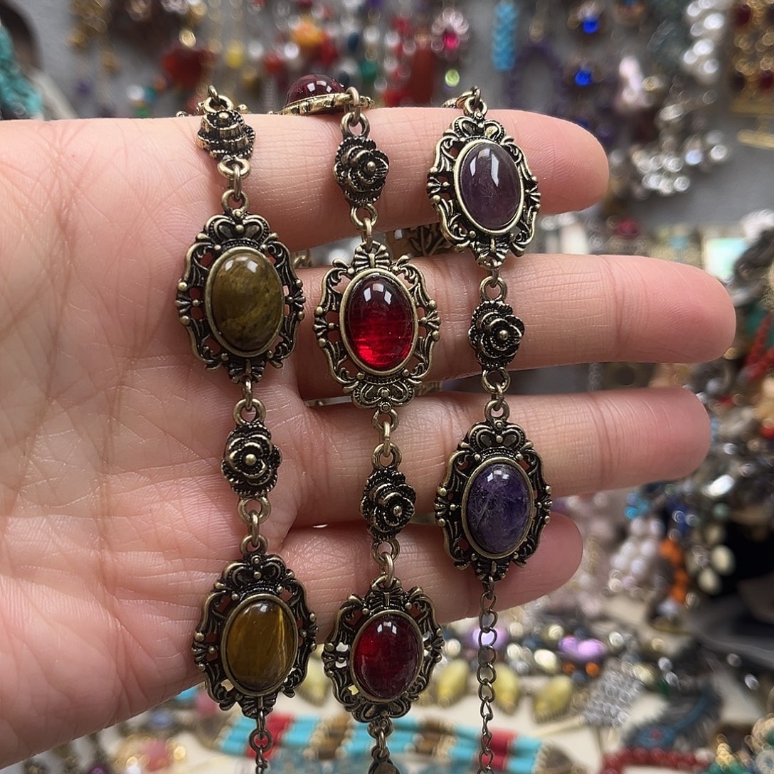 锌合金复古金手链