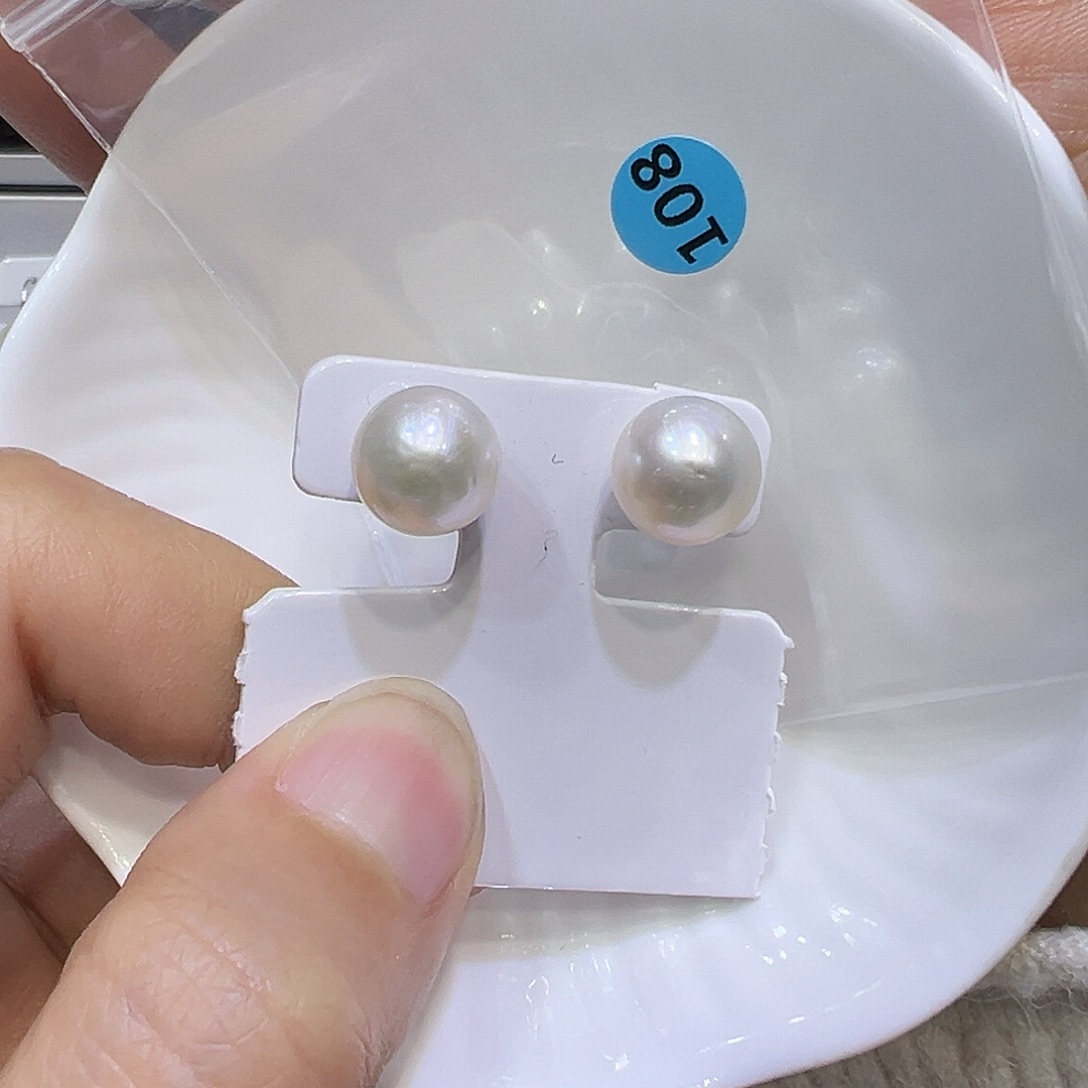 耳饰淡水珍珠银S925镶嵌