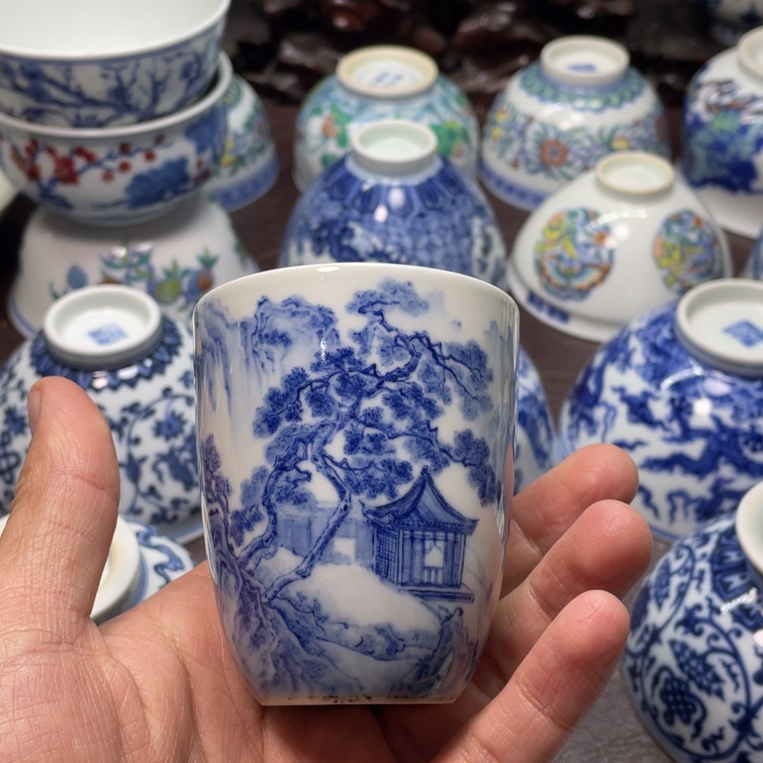 摆件陶景德镇陶瓷现代手工陶瓷茶具