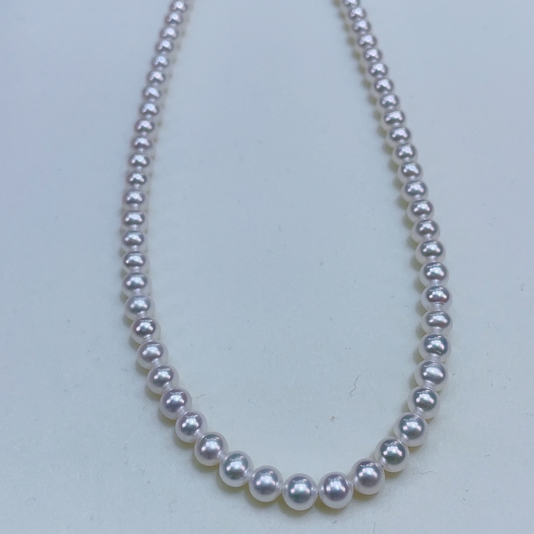 淡水珍珠颈饰银S925镶嵌4.5/5稀有色冷青天女光无核无暇