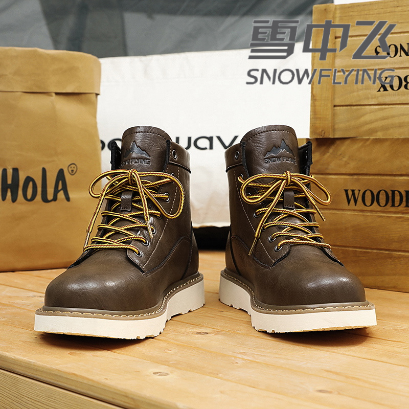 雪中飞经典复刻8849工装靴男款复古固特异马丁靴秋冬阿美咔叽靴子