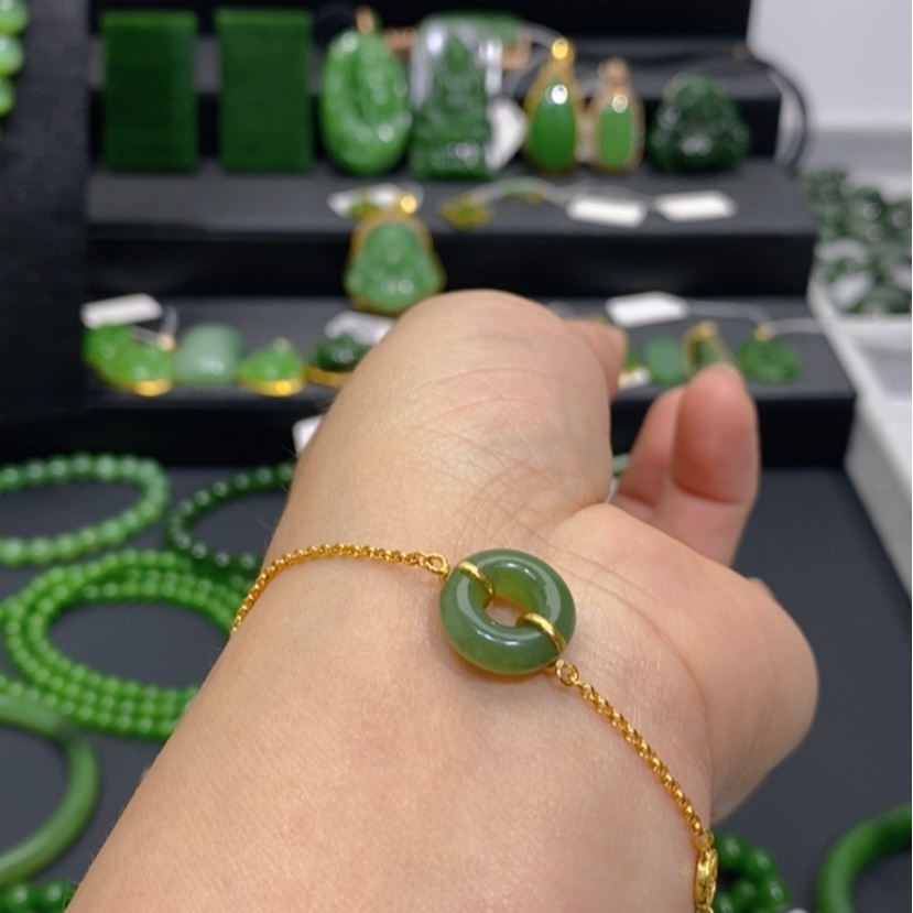 【闪购商品】和田玉（糖玉）手链银S925镶嵌