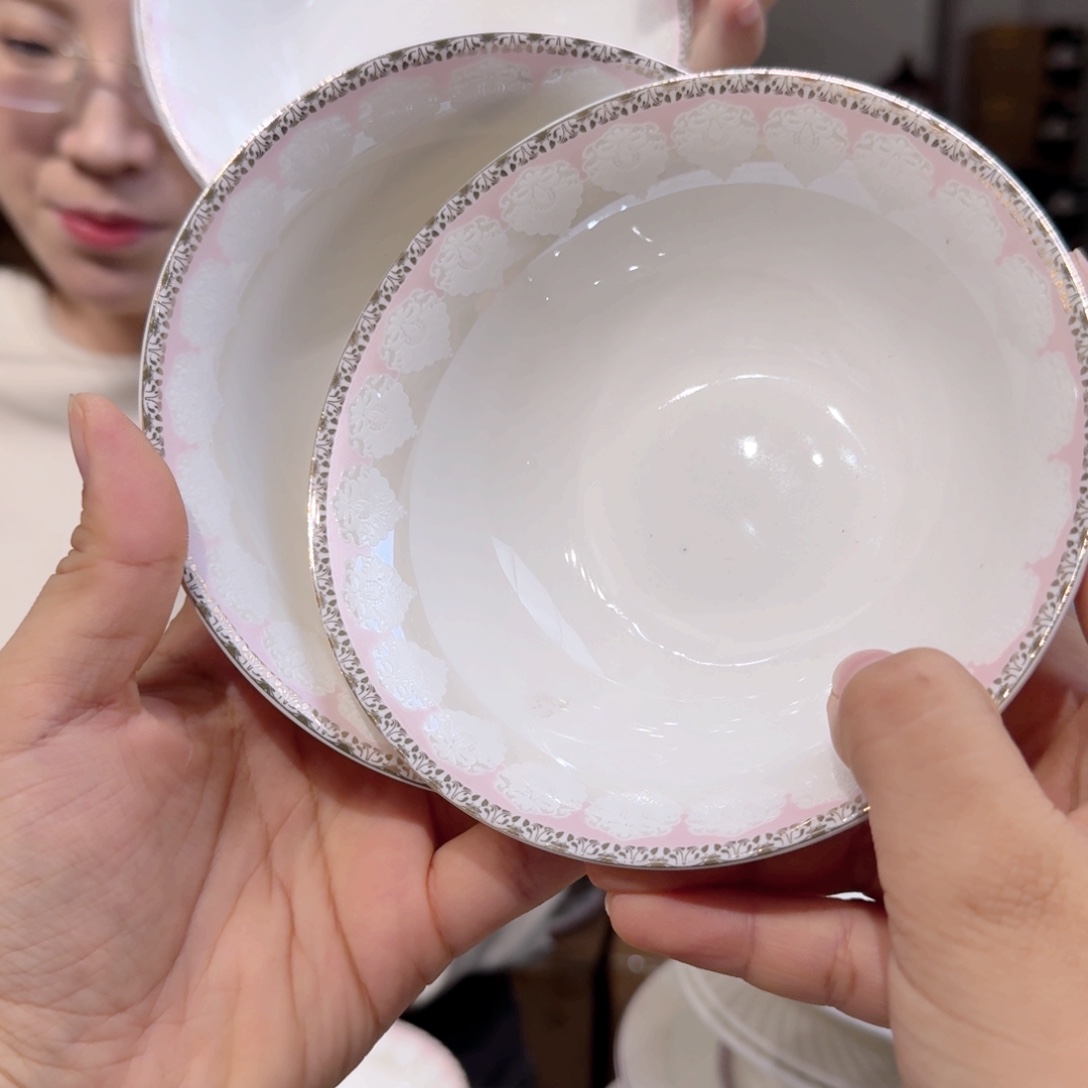 骨瓷5.5英寸饭碗14cm10个