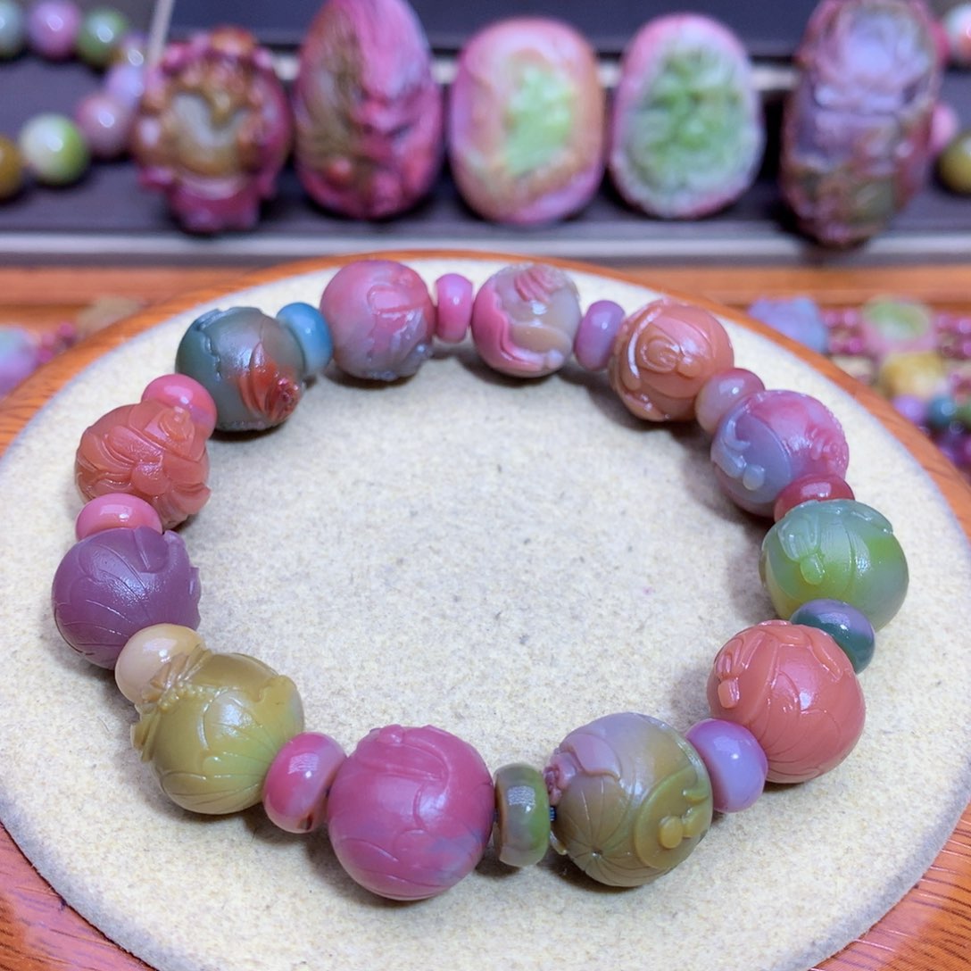 玛瑙手链未镶嵌盐源