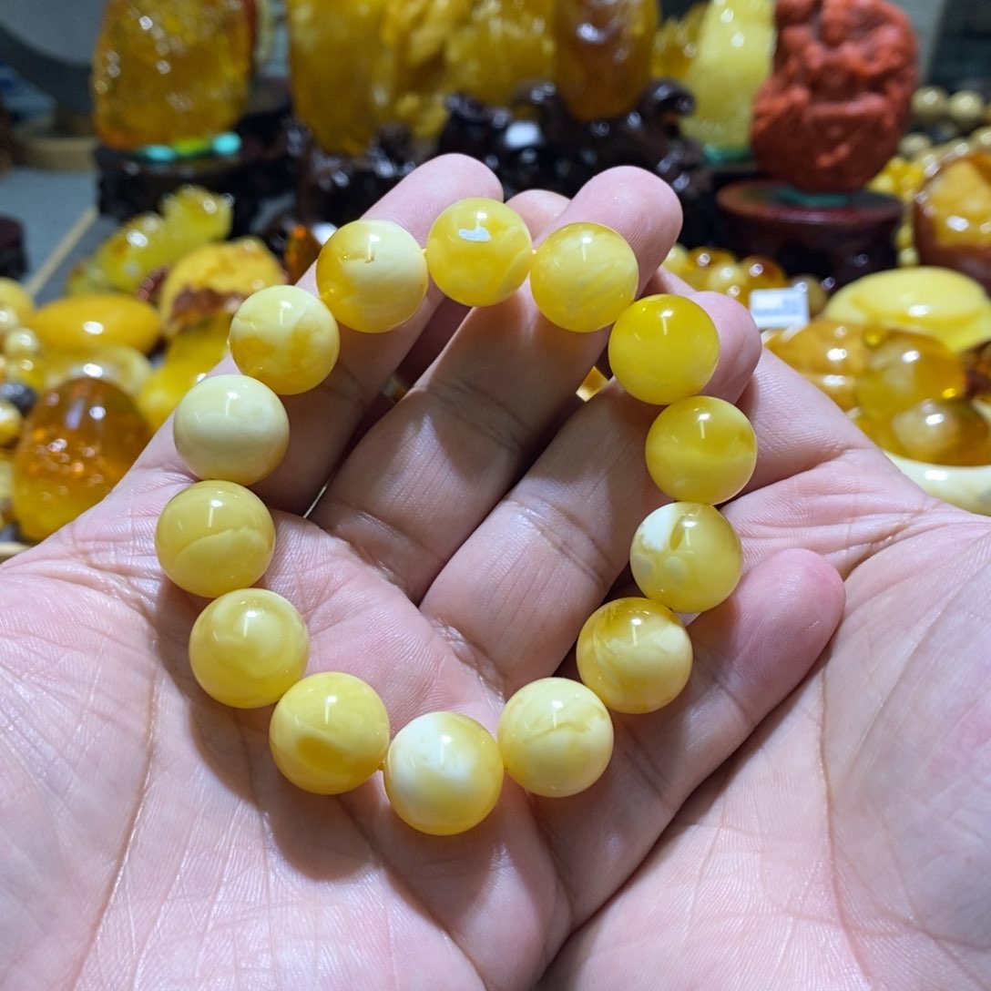 裸石蜜蜡未镶嵌手串