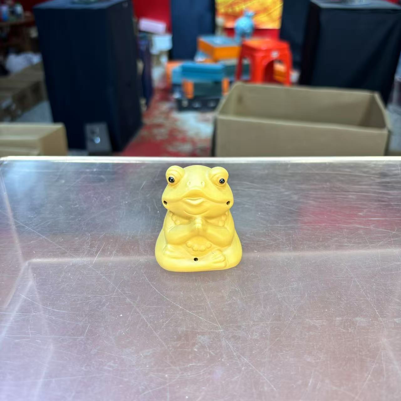 秋香茶具 段泥青蛙茶宠桌面茶宠摆件-6080-0824