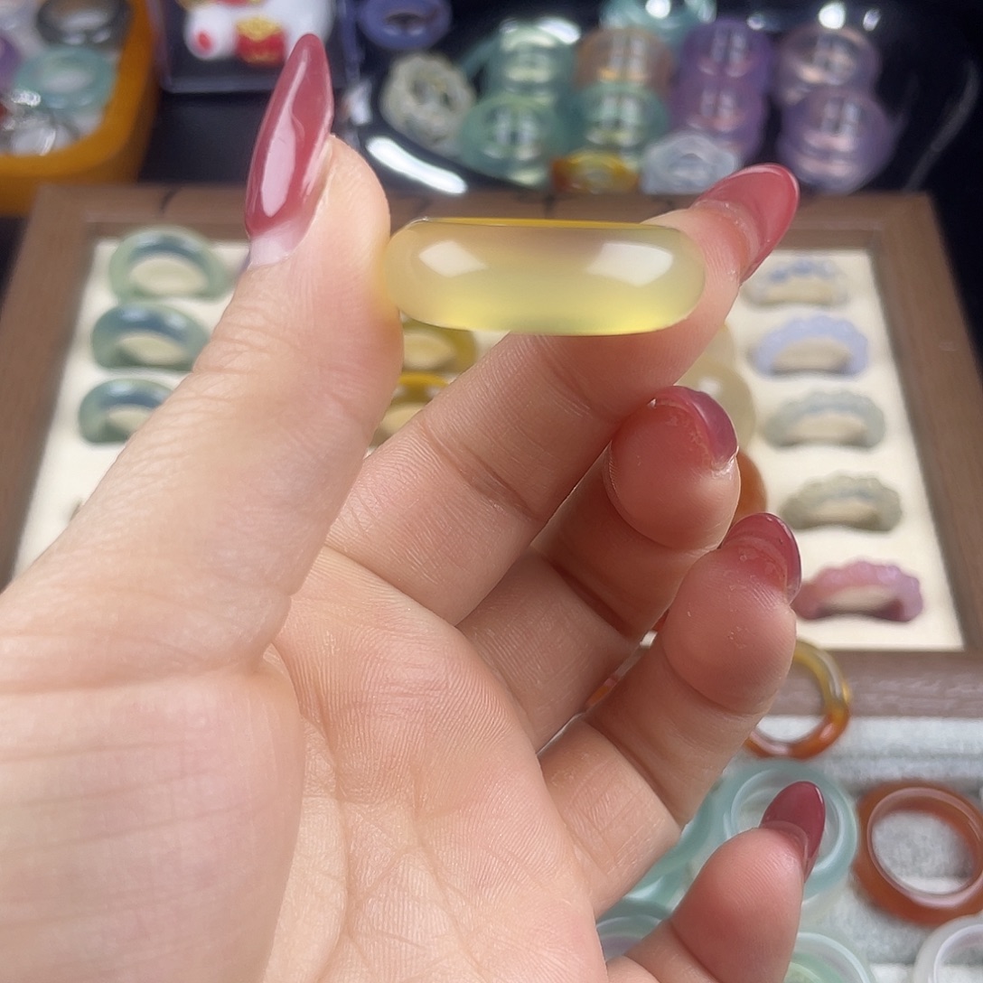 玛瑙/玉髓合金戒指港22直径19.5不退换A01