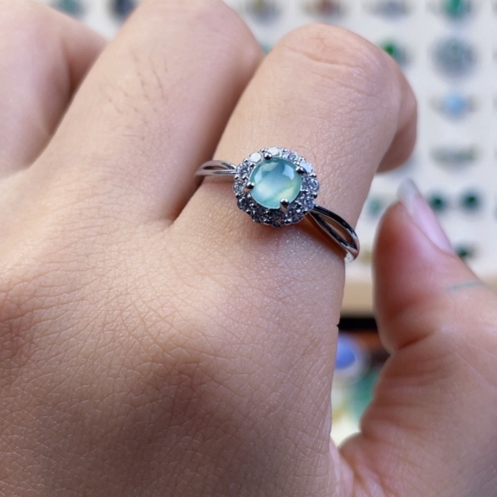 合金戒指翡翠戒指