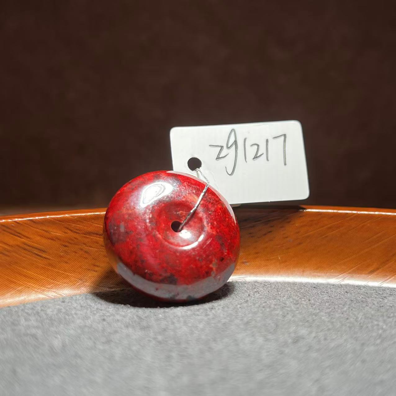 天然辰砂【张老斯珠宝】天然朱砂平安扣吊坠zg1217