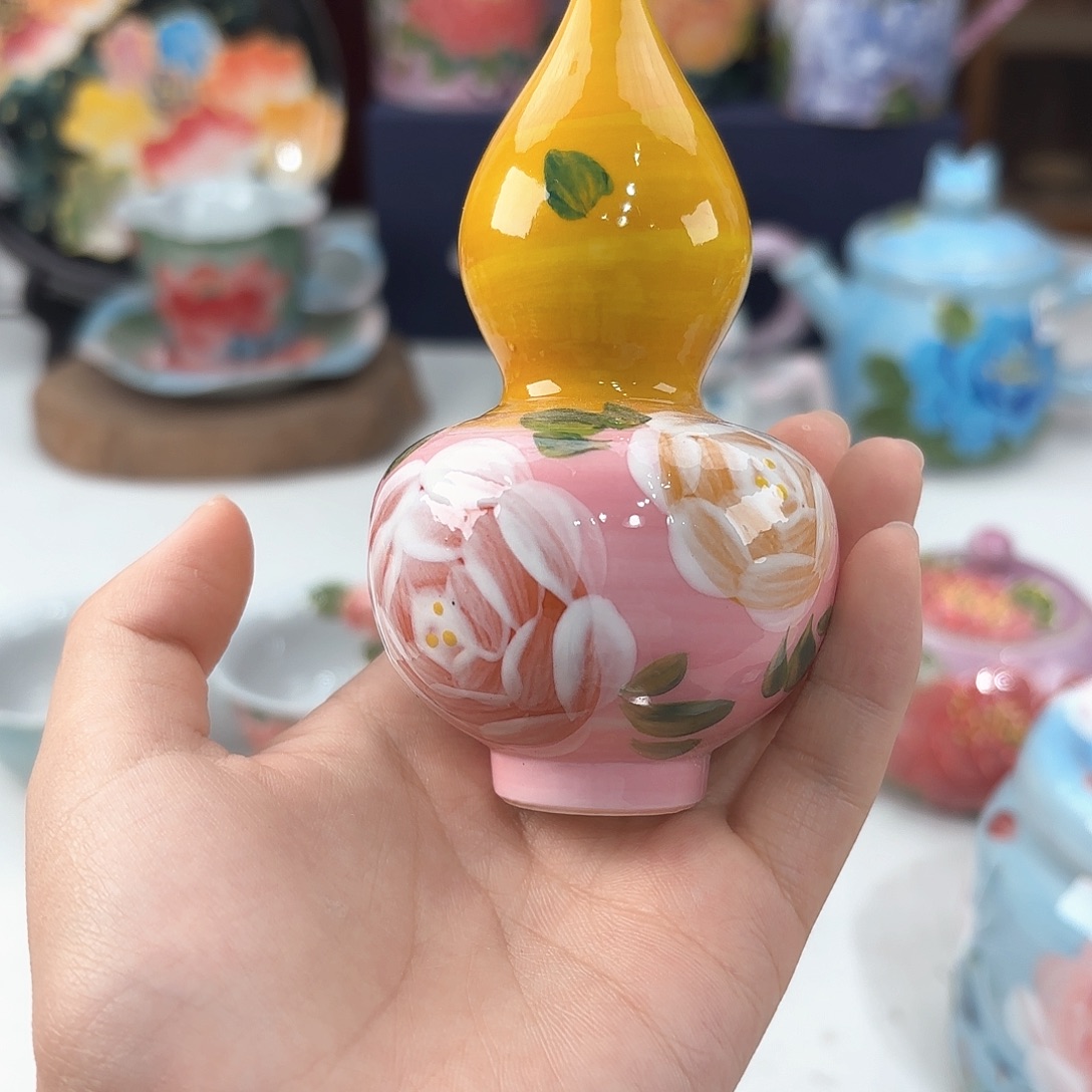景德镇手绘高温釉下彩陶瓷茶具