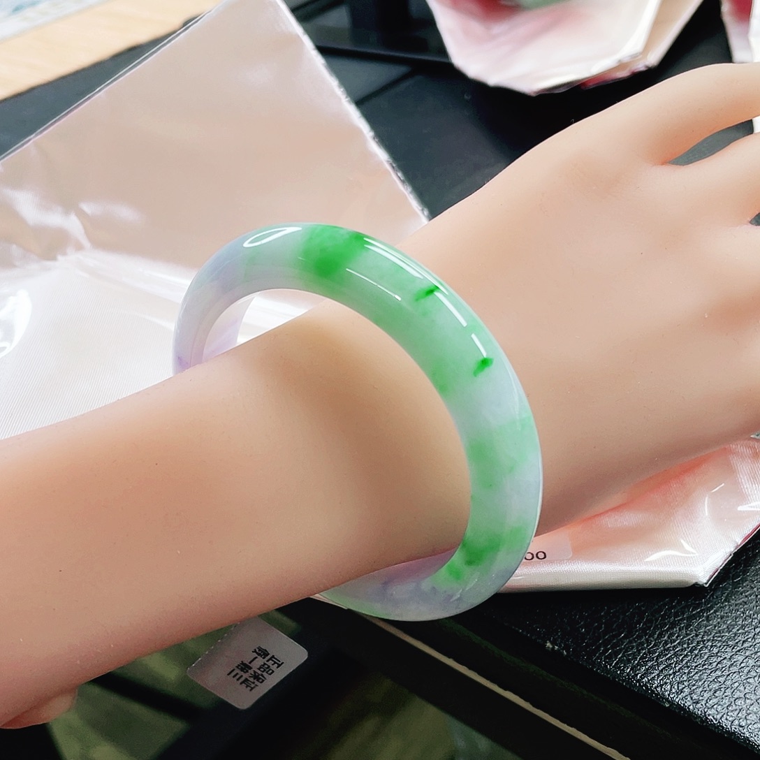 翡翠未镶嵌手镯58➕圈口