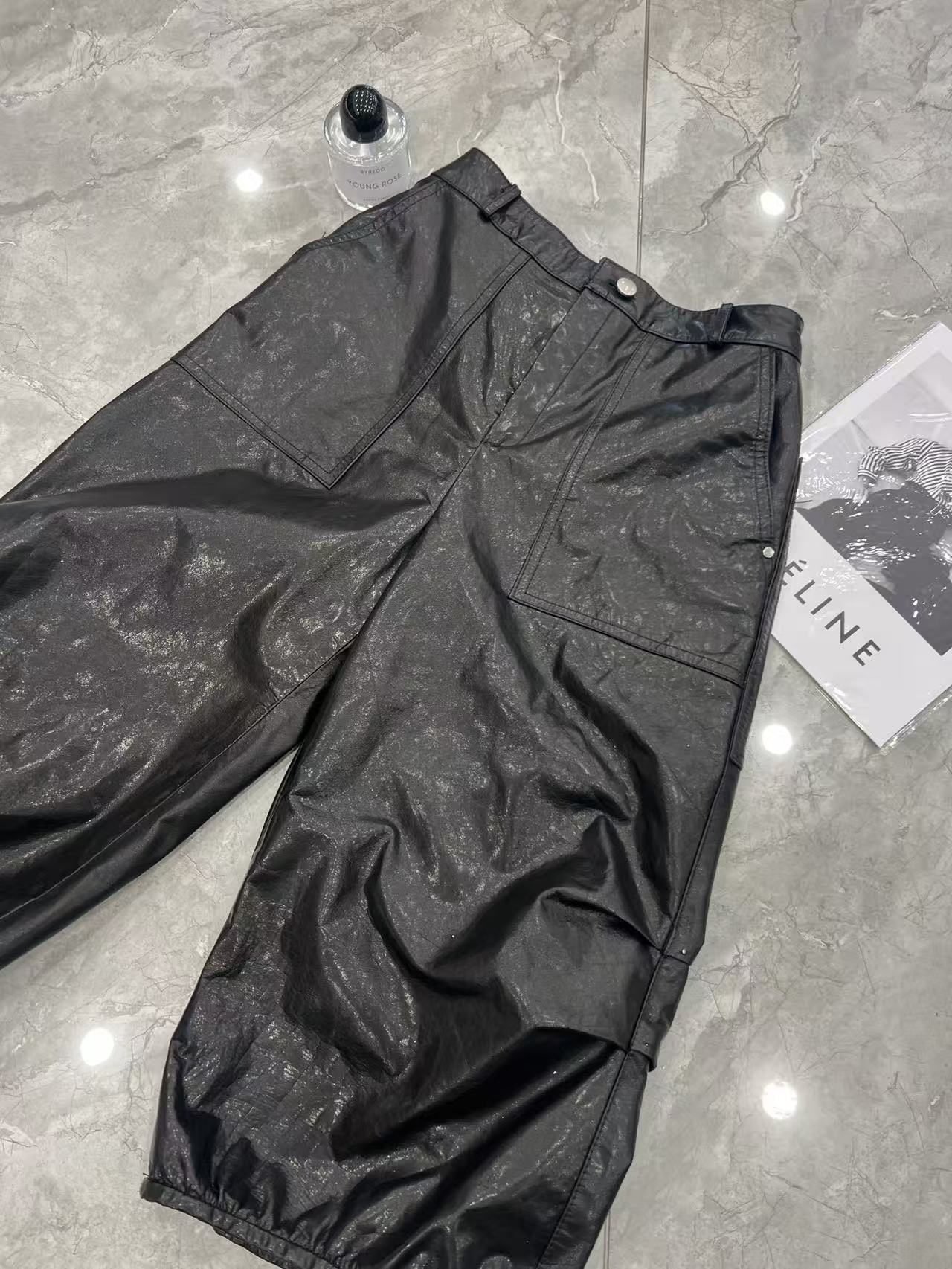 {潮野-Cyer}欧货生活馆设计师皮裤版型超正真皮G-083