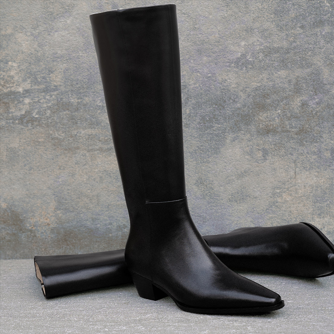 COVONTY「classics」微氧跟 巨好看的靴子显瘦骑士靴女不过膝高筒