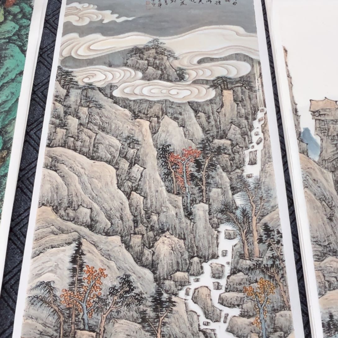 小***啊国画四尺山水作品