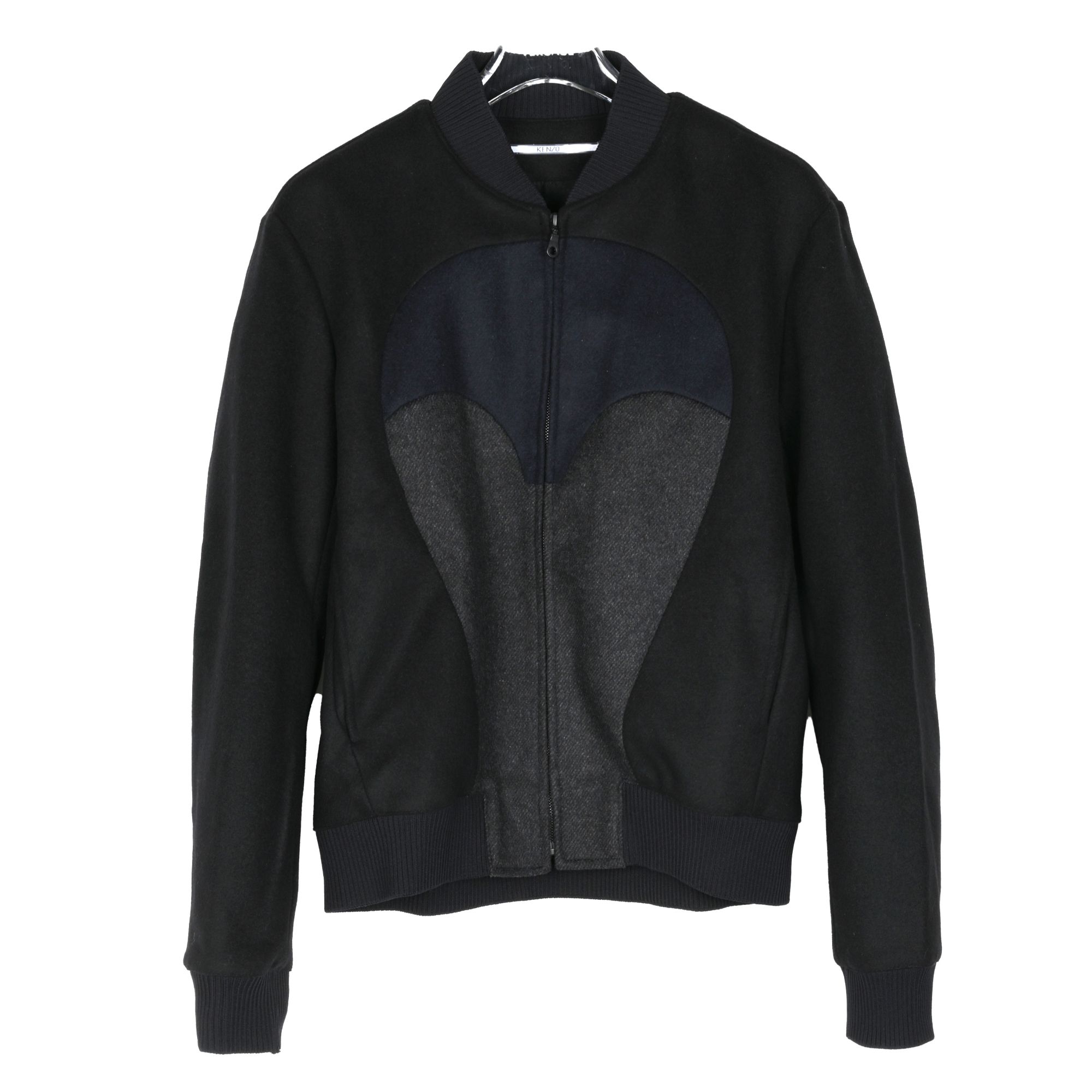 KENZO/肯佐男士黑色半高领短款夹克外套 5BL40210H99