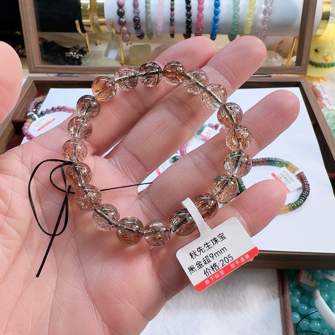 水晶手链未镶嵌黑金发