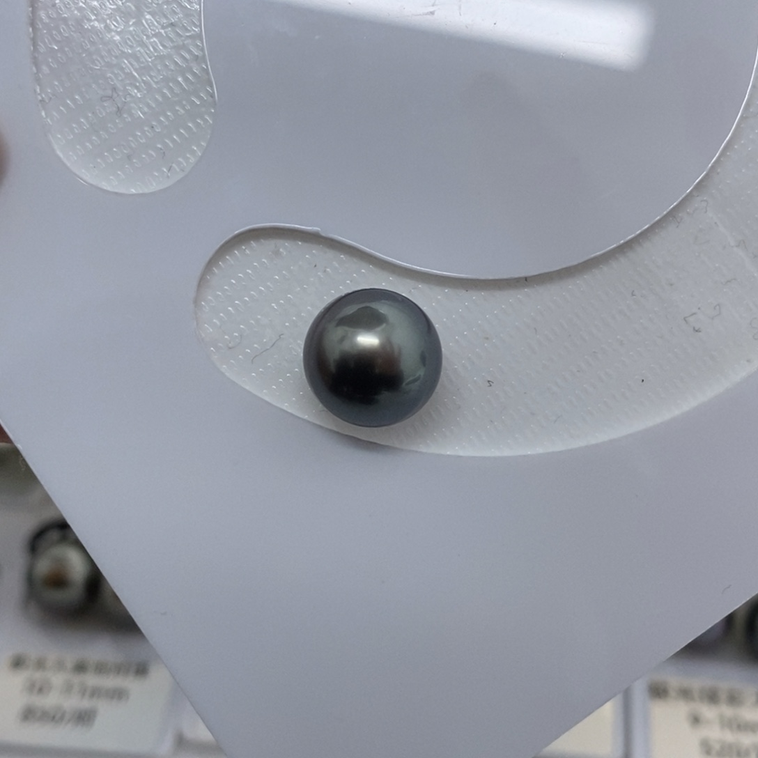 颈饰海水珍珠未镶嵌10.5mm 大溪地 正圆 素戒