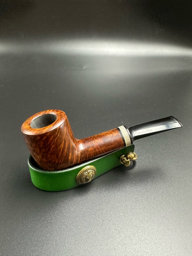 杰弗森工作室手工宽背牛角式圈宽背烟斗石楠木烟斗石楠木正宗3mm