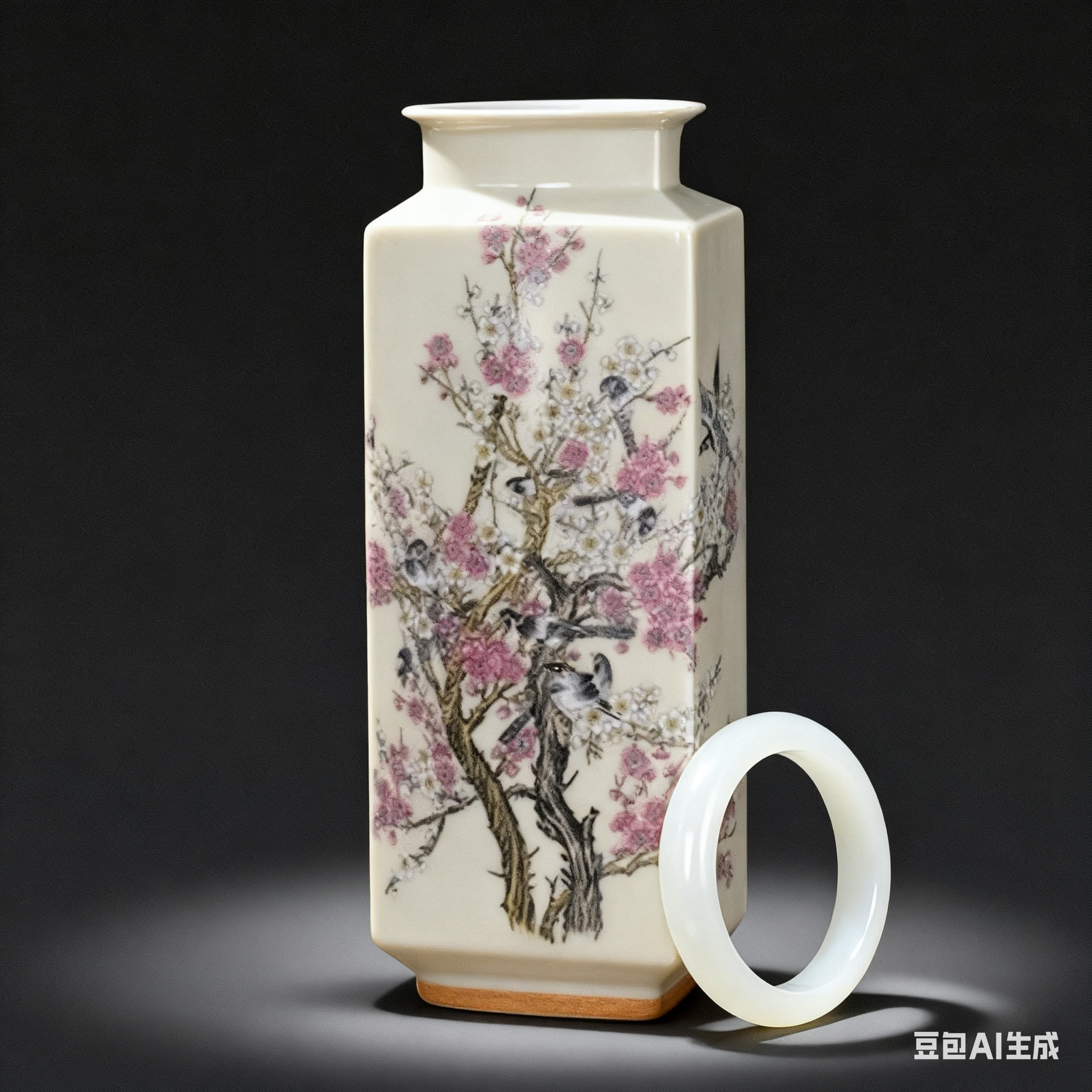 111--（新人福利）精品时尚正宽暖白镯摆件