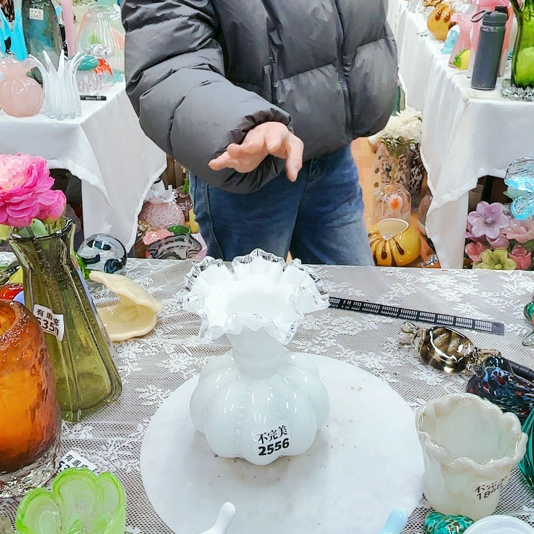 不完美福利不退不换琉璃花瓶花器艺术品