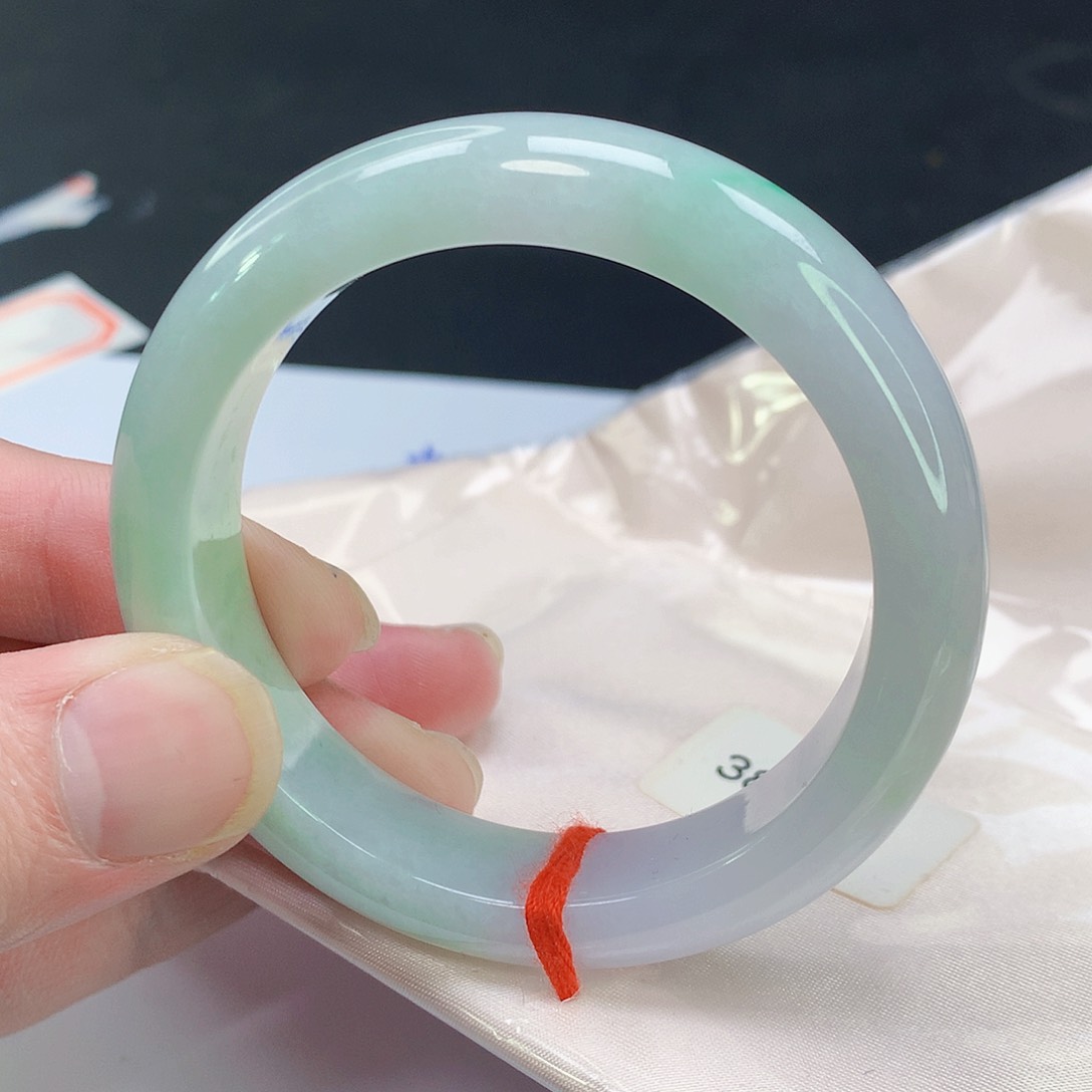 翡翠手镯未镶嵌024缅甸天然翡翠A货