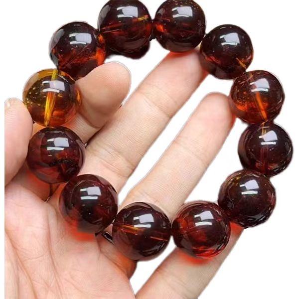 非金属树脂手链 SC-434 血药珀16mm透亮手串