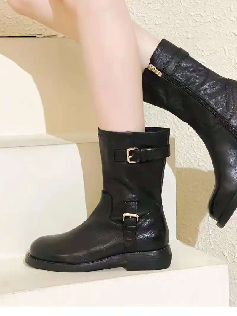 【珍】撤柜女鞋，时尚百搭女士加绒秋冬长筒