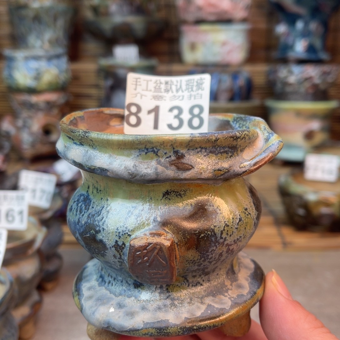 手工花盆默认瑕疵完美者勿拍