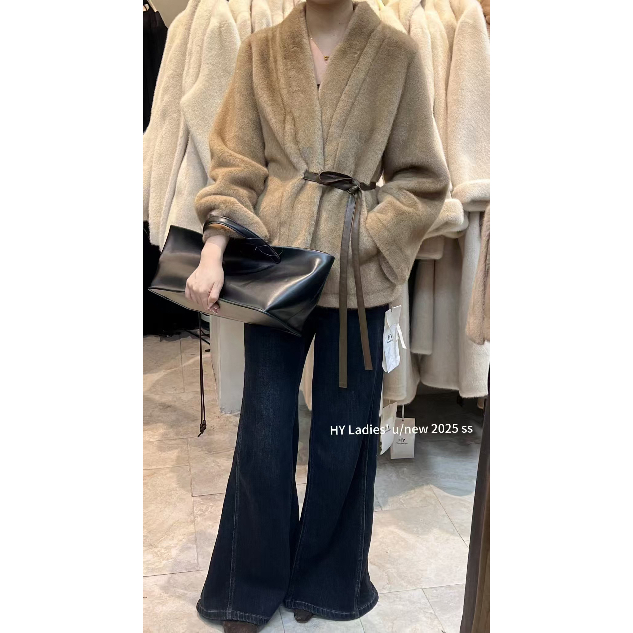 （福）暮色古堡！松弛显瘦V领一体外套（2HY7731#）爱唯依