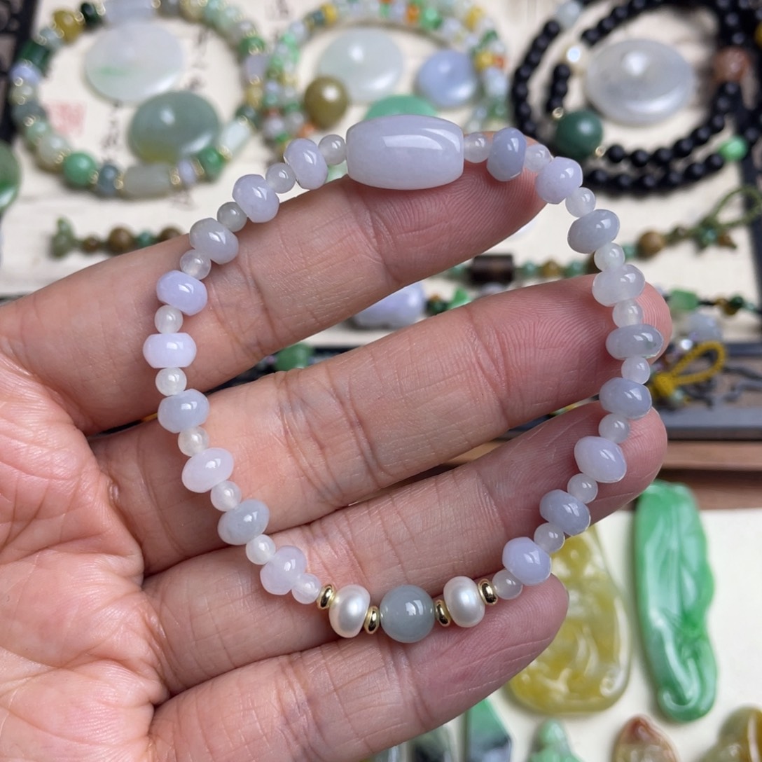 翡翠手链未镶嵌设计款手链