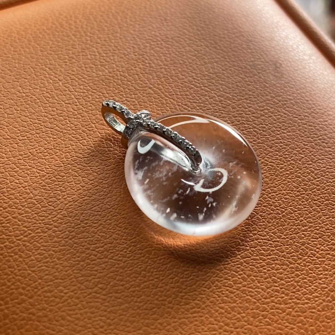 石英质玉颈饰银S925镶嵌