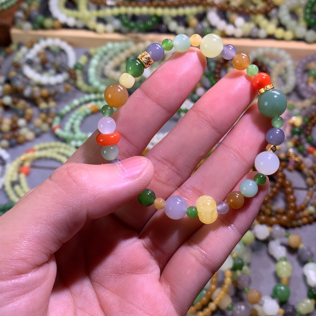 远***军和田玉未镶嵌手链