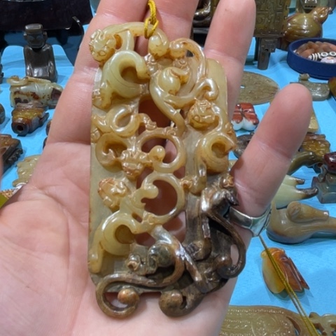 和田玉颈饰未镶嵌老*