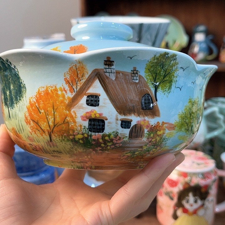 陶景德镇釉下手绘陶瓷 