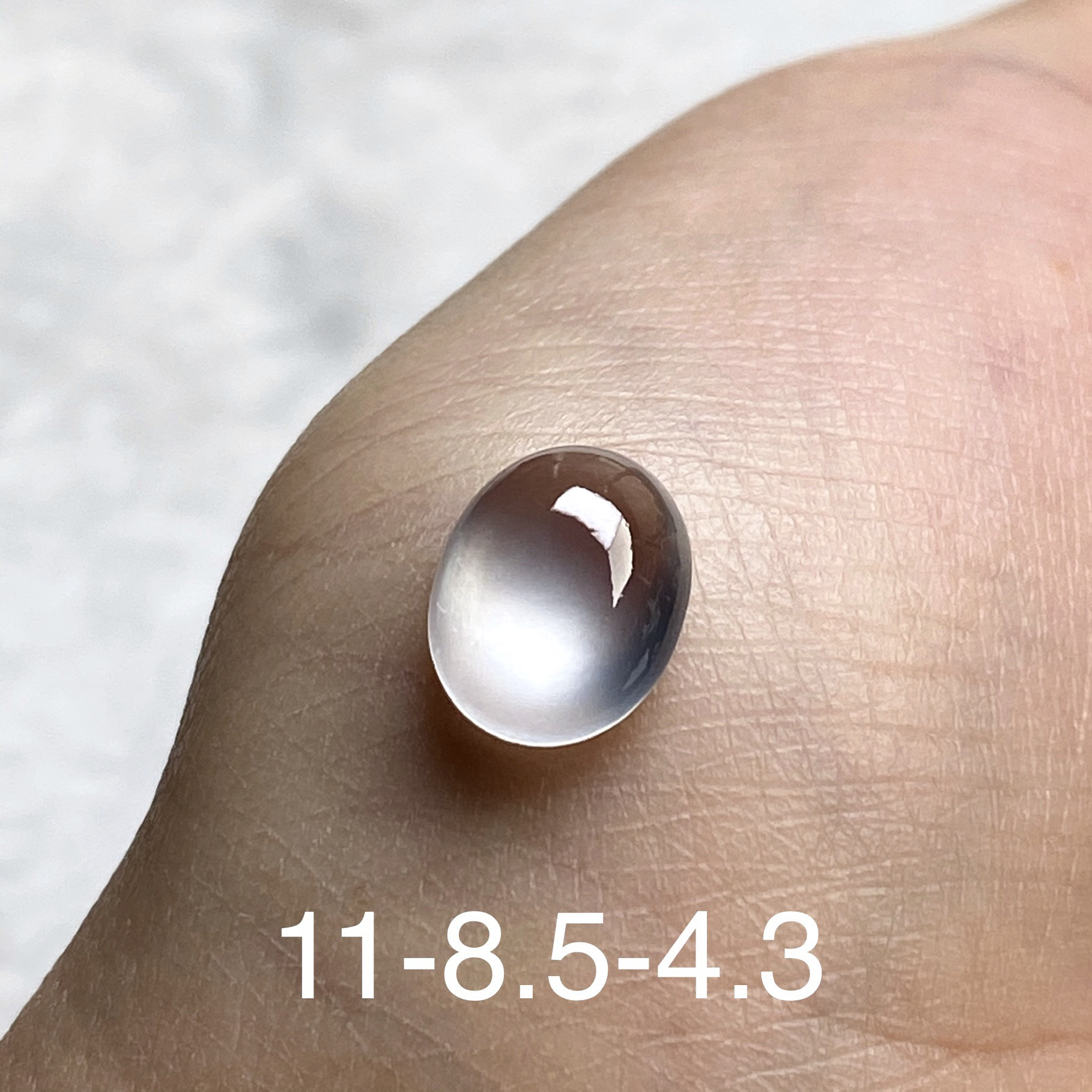 纯净！茅台白玻璃种！天然缅料翡翠玻璃种白冰蛋面戒面无纹裂光感强