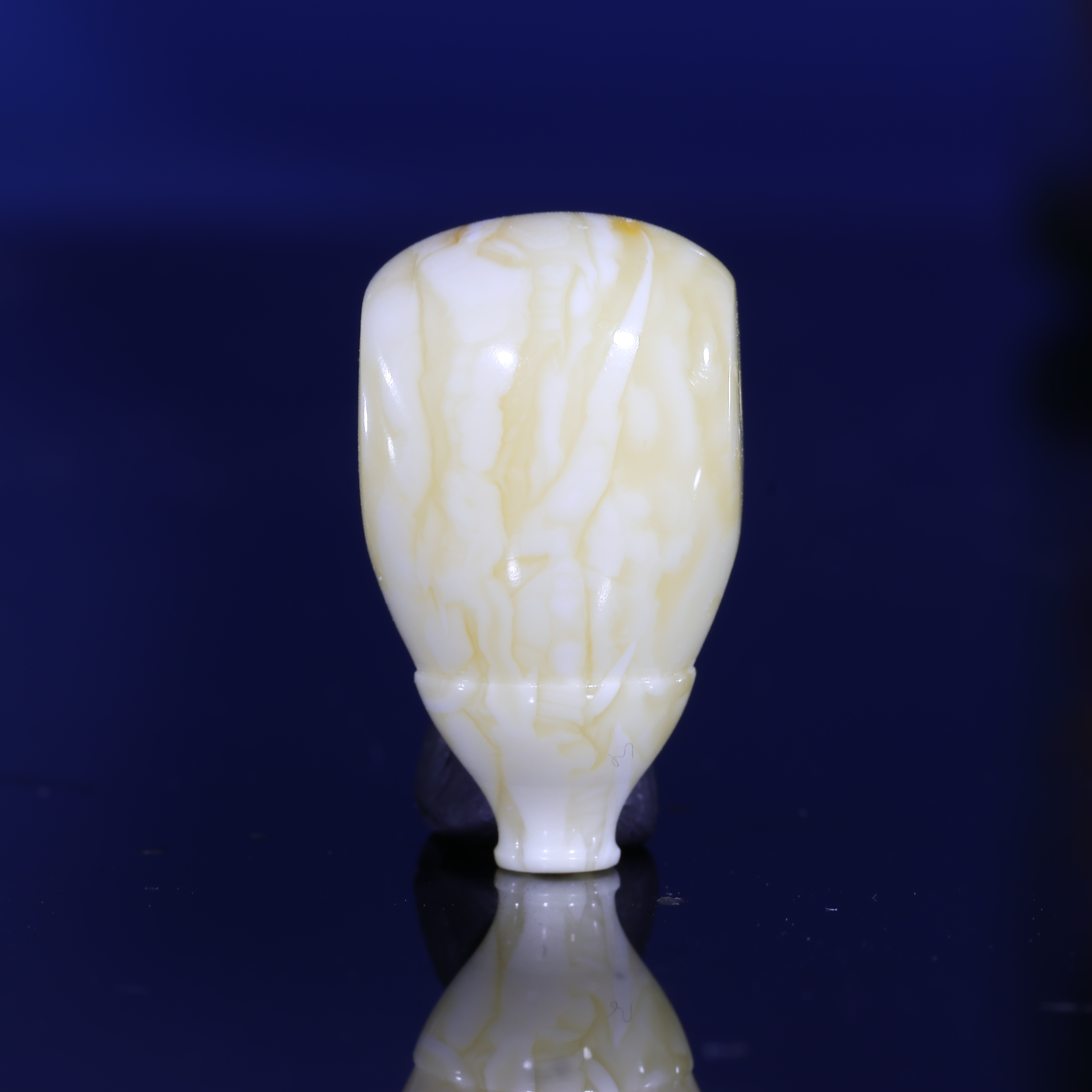 13m三通天然原矿一物一图白蜡虎皮千层佛头蜜蜡配饰-B865