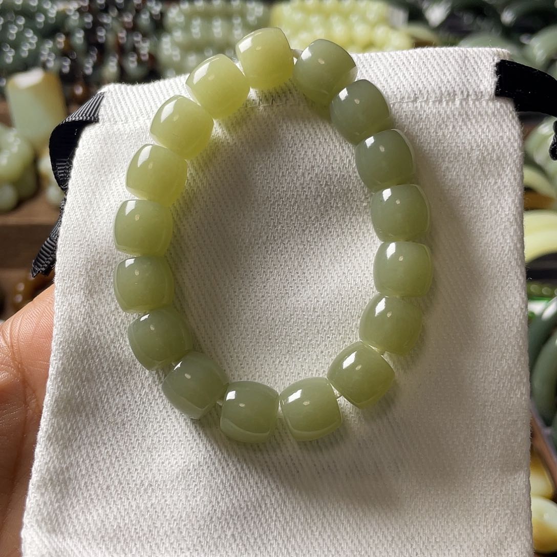 和田玉手链未镶嵌用****1