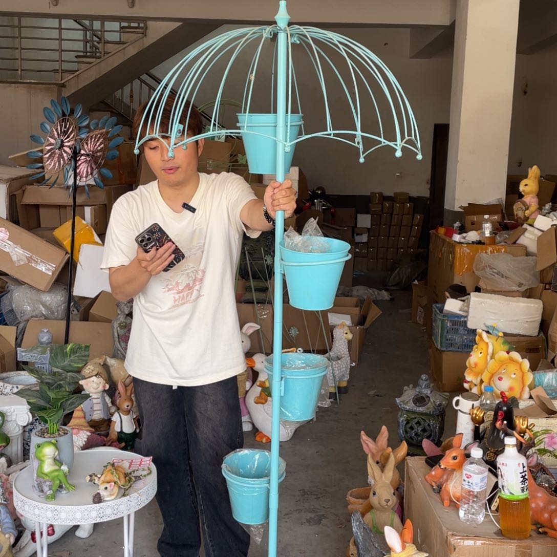 【闪购商品】陶瓷摆件伞花架摆件